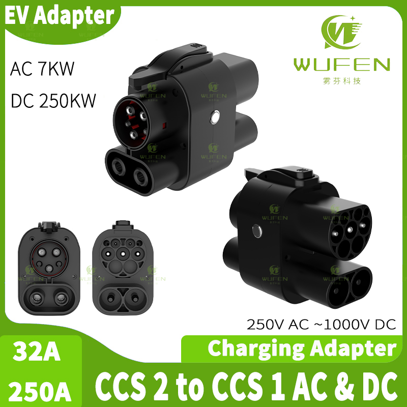 Ccs2 To Ccs1 Fast Charge Adapter 250Kw - WUFEN Adaptador de carregamento rápido para