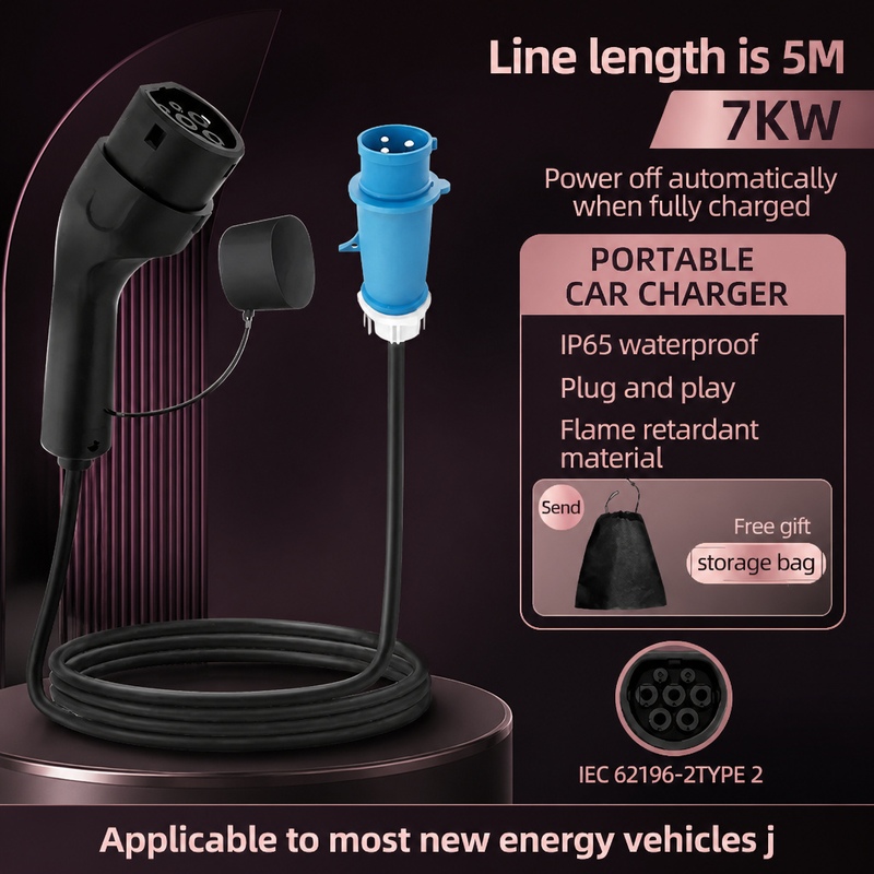 Portable Ev Charger 32A Type 2 Cee Plug - Carregador Portátil para Veículos Elétricos ROMADA