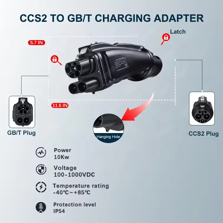 Adaptador DC CCS2 para GB/T Co - Gb/T To Ccs2 200A Fast Charging Adapter avaliação e preço